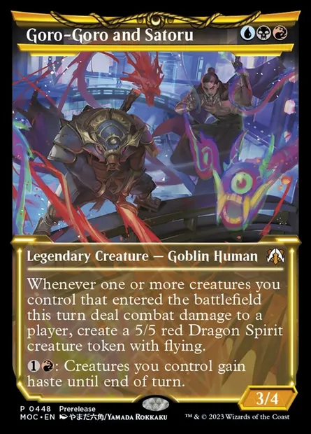 Goro-Goro and Satoru, Magic card MOC 448 — March of the Machine Commander set