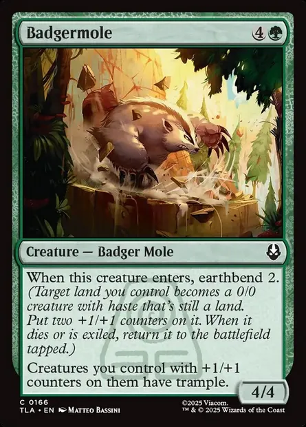 Badgermole, Magic card TLA 166 — Avatar: The Last Airbender set