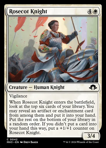 Rosecot Knight, Magic card MH3 42 — Modern Horizons 3 set