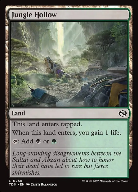 Jungle Hollow, Magic card TDM 258 — Tarkir: Dragonstorm set