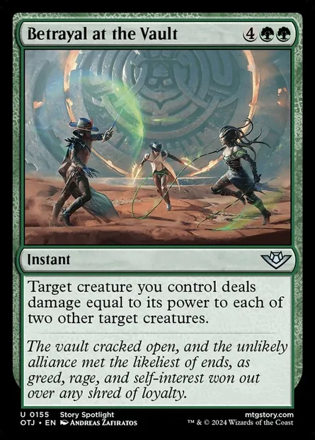 Betrayal at the Vault, Magic card OTJ 155 — Outlaws of Thunder Junction set