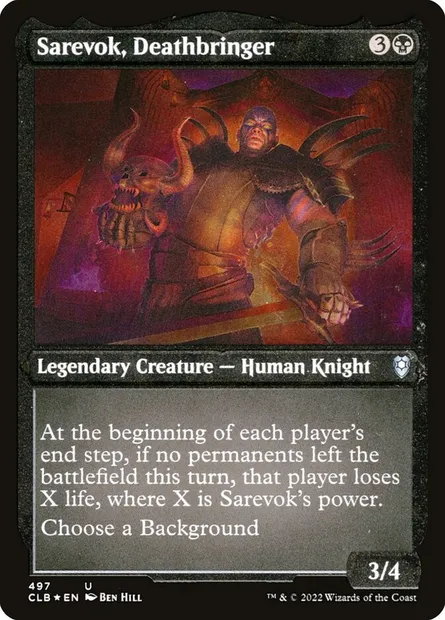 Sarevok, Deathbringer, Magic card CLB 497 — Commander Legends: Battle for Baldur's Gate set