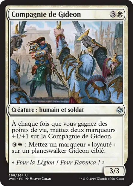 Compagnie de Gideon, carte Magic WAR 268 — extension La guerre des Planeswalkers
