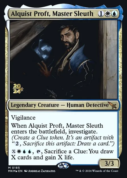 Alquist Proft, Master Sleuth, Magic card PMKM 185s — Murders at Karlov Manor Promos set
