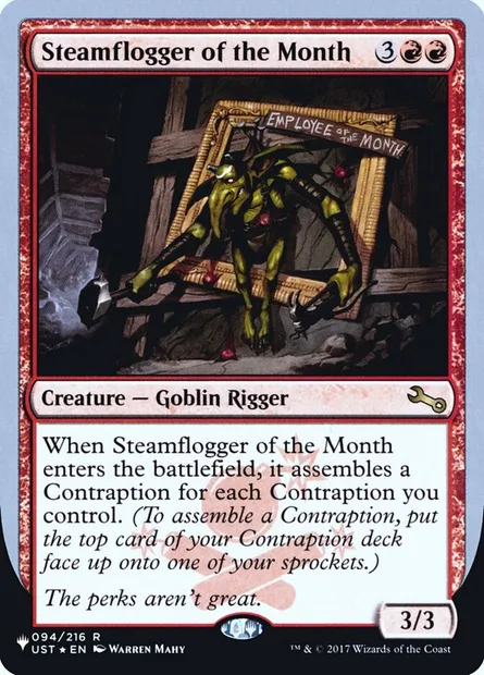 Steamflogger of the Month, Magic card ULST 30 — The List (Unfinity Foil Edition) set