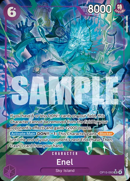Enel, One Piece card OP15-060 — ADVENTURE ON KAMI’S ISLAND set