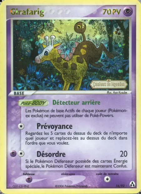 Girafarig, carte Pokémon LM 16 — extension EX Créateurs de légendes