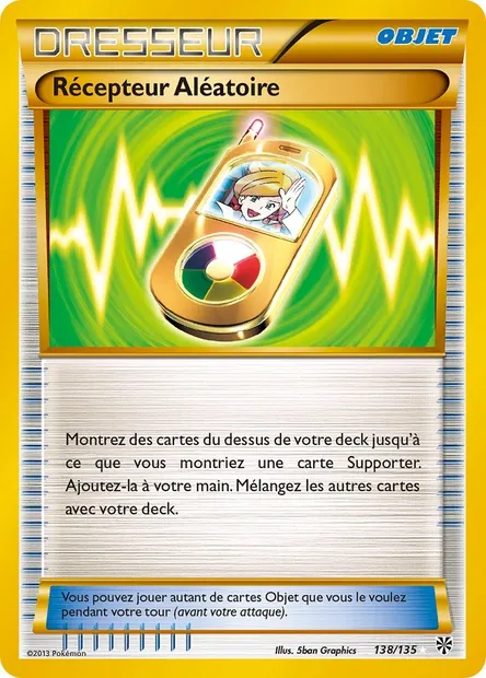 Récepteur Aléatoire, carte Pokémon PLS 138 — extension Tempète Plasma