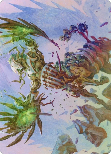 Botanical Brawler // Botanical Brawler, carte Magic AMOM 43 — extension March of the Machine Art Series