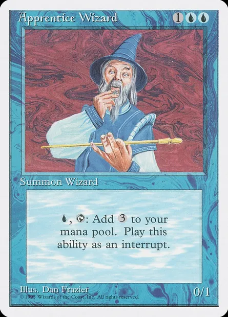 Apprenti sorcier, carte Magic 4ED 61 — extension Quatrième Edition