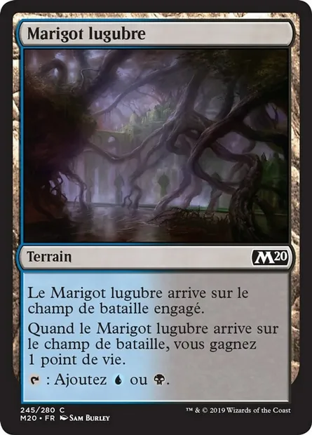 Marigot lugubre, carte Magic M20 245 — extension Core Set 2020