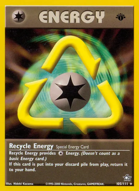 Recycle Energy, Pokémon card NG 105 — Neo Genesis set