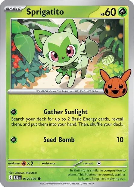 Poussacha, carte Pokémon TOT24 012-2 — extension Trick or Trade 2024