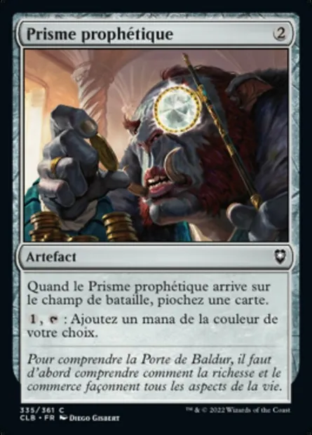 Prisme prophétique, carte Magic CLB 335 — extension Commander Légendes : la bataille de la Porte de Baldur