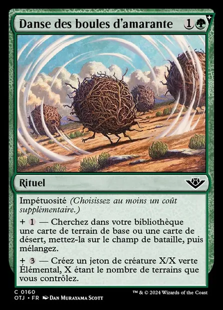 Danse des boules d'amarante, carte Magic OTJ 160 — extension Outlaws of Thunder Junction
