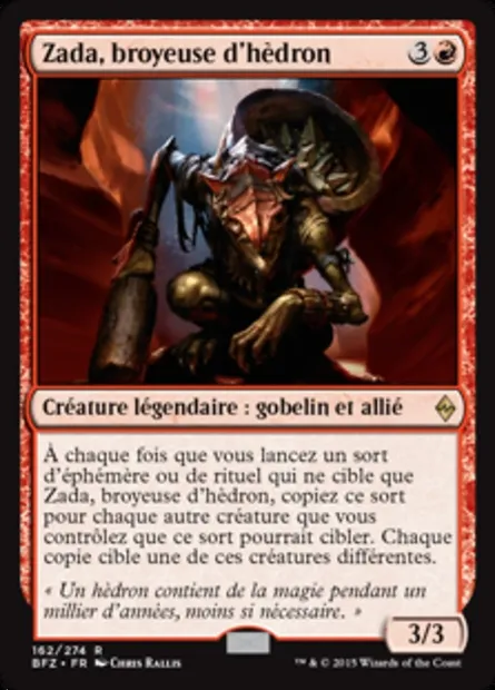 Zada, broyeuse d'hèdron, carte Magic BFZ 162 — extension La bataille de Zendikar