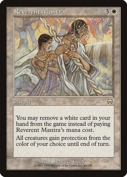 Reverent Mantra, Magic card MMQ 44 — Mercadian Masques set