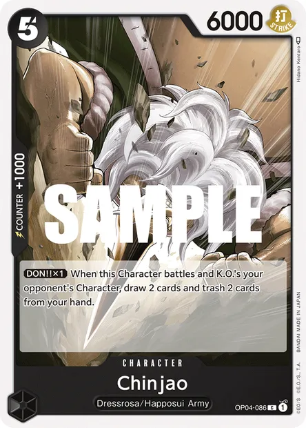 Chinjao, carte One Piece OP04-086 — extension KINGDOMS OF INTRIGUE
