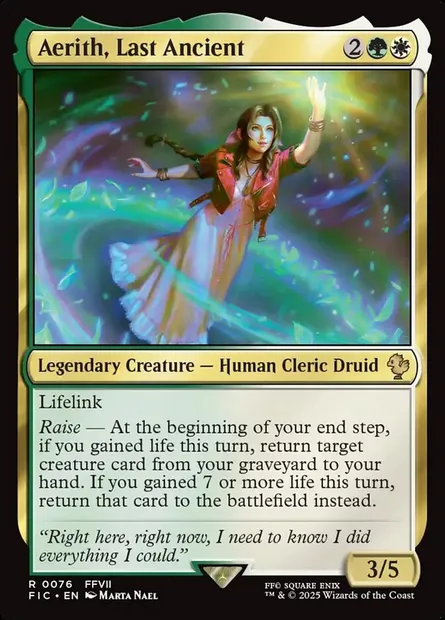 Aerith, Last Ancient, Magic card FIC 76 — Final Fantasy Commander set
