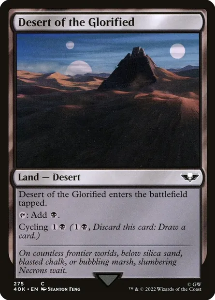 Désert de la Glorifiée, carte Magic 40K 275 — extension Warhammer 40,000 Commander
