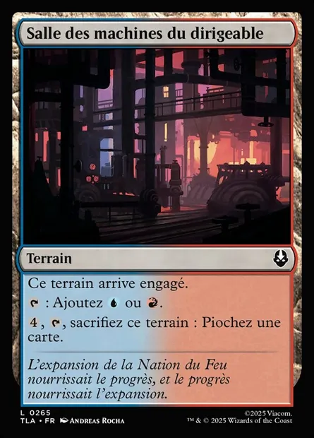Salle des machines du dirigeable, carte Magic TLA 265 — extension Avatar: The Last Airbender