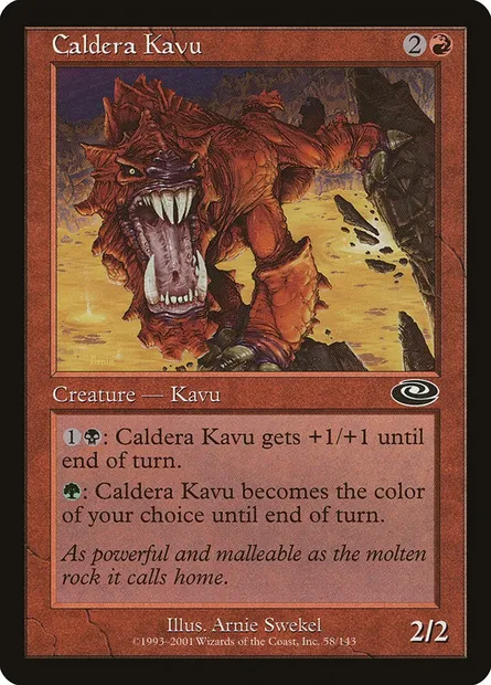 Caldera Kavu, Magic card PLS 58 — Planeshift set