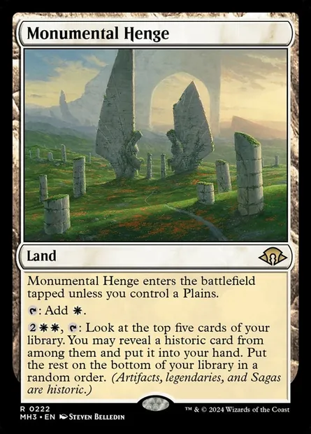 Monumental Henge, Magic card MH3 222 — Modern Horizons 3 set