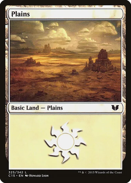 Plains, Magic card C15 325 — Commander 2015 set