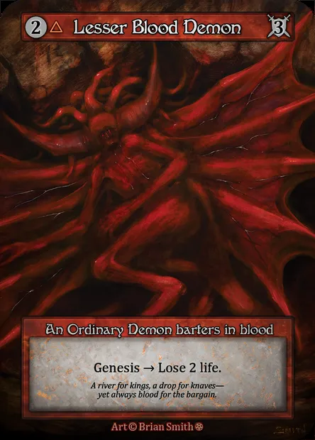 Lesser Blood Demon, carte Sorcery GOT 110 — extension Gothic
