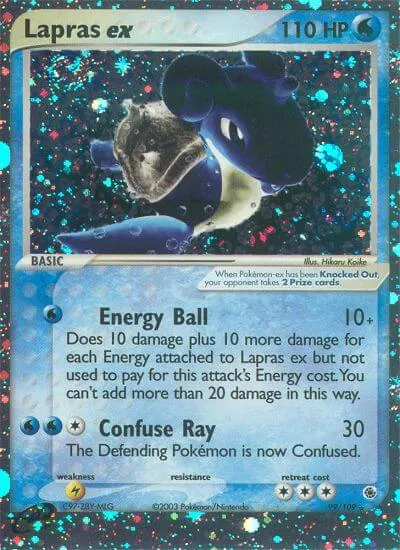 Lapras ex, Pokémon card RS 99 — Ruby & Sapphire set
