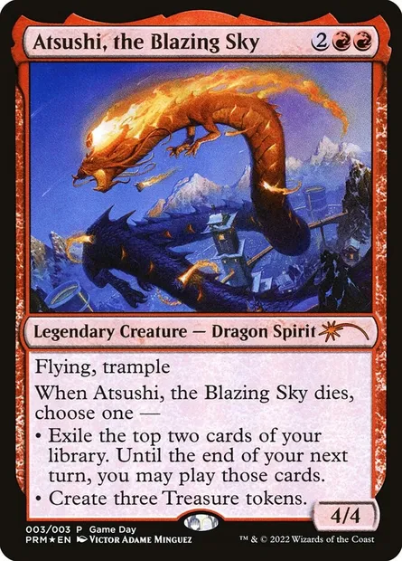 Atsushi, the Blazing Sky, Magic card PW22 3 — Wizards Play Network 2022 set