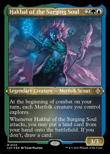 Hakbal de l'Âme déferlante, carte Magic LCC 123 — extension The Lost Caverns of Ixalan Commander