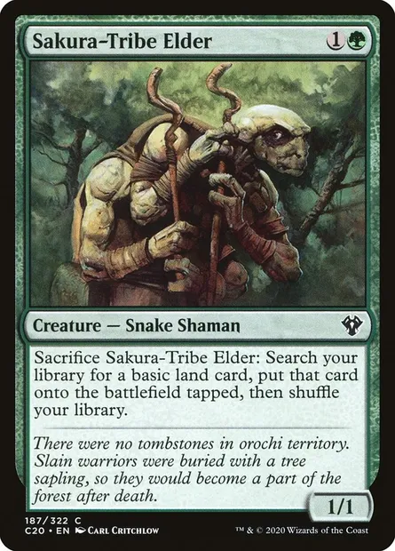 Sakura-Tribe Elder, Magic card C20 187 — Commander 2020 set