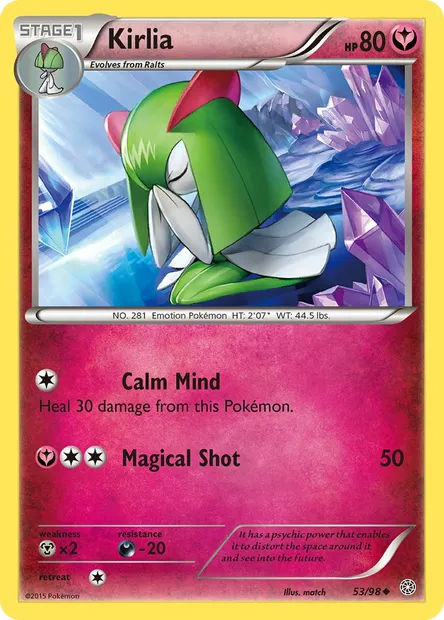 Kirlia, Pokémon card AOR 53 — Ancient Origins set