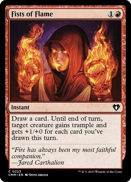 Fists of Flame, Magic card CMM 223 — Commander Masters set