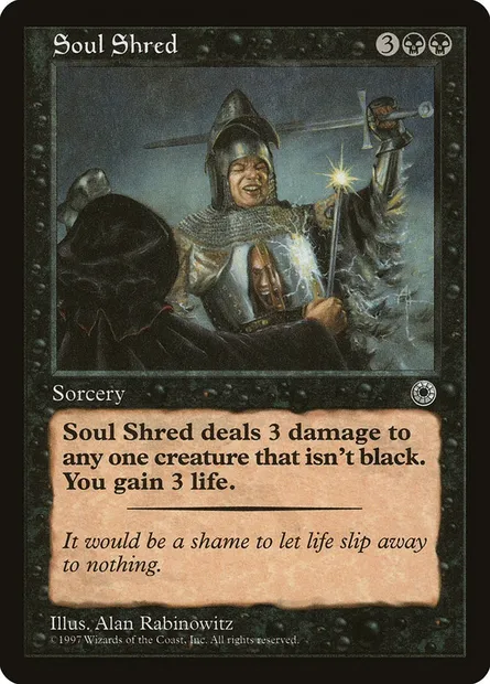 Soul Shred, Magic card POR 112 — Portal set