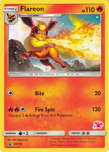 Flareon, Pokémon card SM 186 — SM-P: Sun & Moon Promos set
