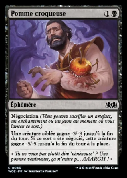 Pomme croqueuse, carte Magic WOE 83 — extension Wilds of Eldraine