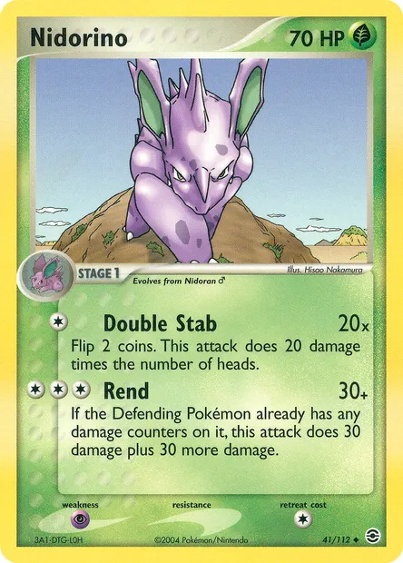 Nidorino, Pokémon card RG 41 — FireRed & LeafGreen set