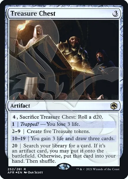 Coffre au trésor, carte Magic PAFR 252a — extension Adventures in the Forgotten Realms Promos