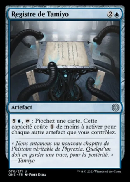 Registre de Tamiyo, carte Magic ONE 70 — extension Tous Phyrexians