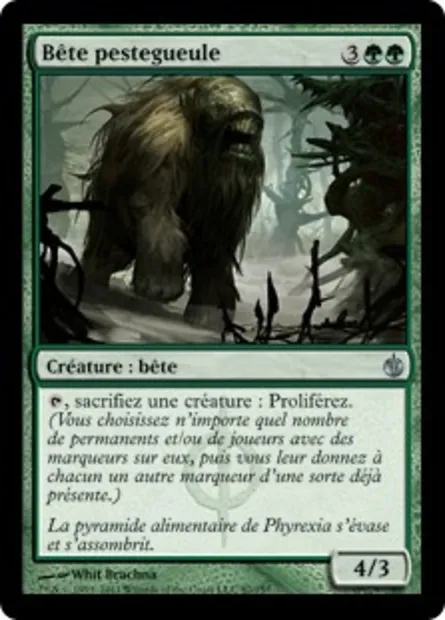 Bête pestegueule, carte Magic MBS 87 — extension Mirrodin assiégé