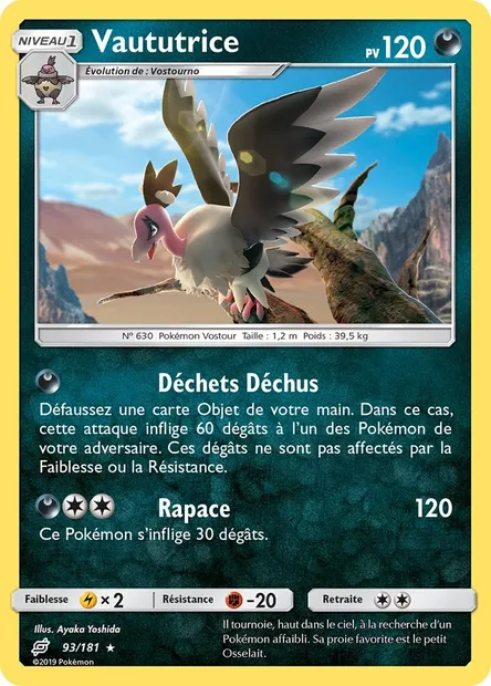 Vaututrice, carte Pokémon TEU 93 — extension Duo de Choc