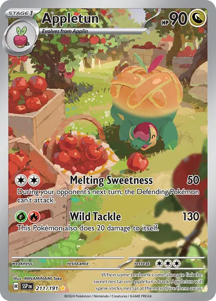Appletun, Pokémon card SSP 211 — Surging Sparks set
