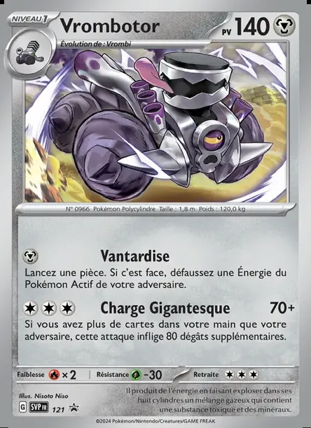 Vrombotor, carte Pokémon PR-SV 121 — extension SVP Black Star Promos