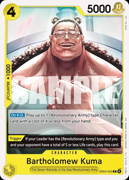 Bartholomew Kuma, One Piece card EB04-055 — EGGHEAD CRISIS set