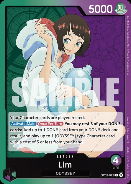Lim, One Piece card OP09-022 — EMPERORS IN THE NEW WORLD set