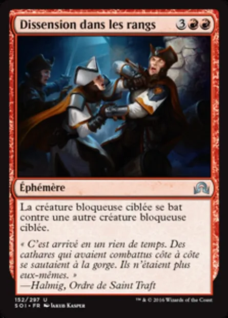 Dissension dans les rangs, carte Magic SOI 152 — extension Ténèbres sur Innistrad