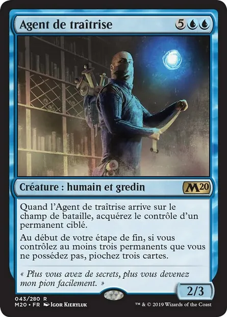 Agent de traîtrise, carte Magic M20 43 — extension Core Set 2020