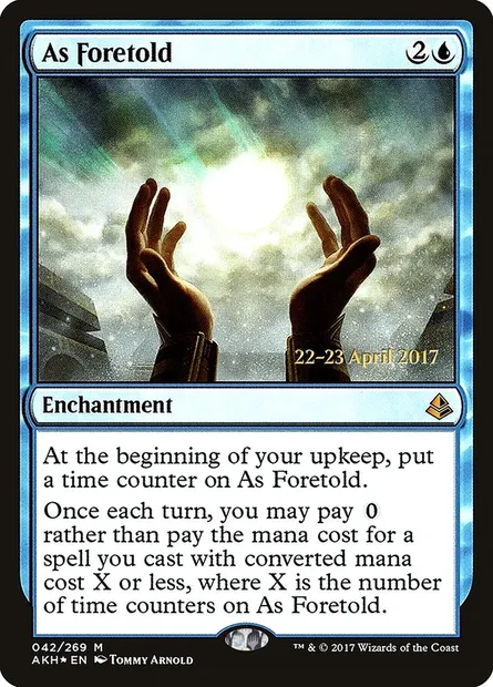Conforme à la prédiction, carte Magic PAKH 42s — extension Amonkhet Promos